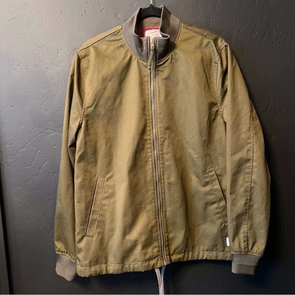Five Four men's jacket M Olive green Army Green Zip
Bomber Jacket Coat